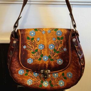 1960s tooled leather purse